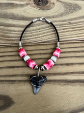 Load image into Gallery viewer, Shark Tooth Bracelet With Red, Pink and White Beads
