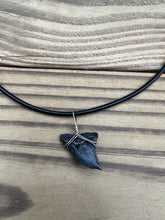 Load image into Gallery viewer, Fossilized Hemipristis Shark Tooth Necklace Left Tip
