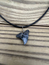 Load image into Gallery viewer, Fossil Hemipristis Shark Tooth Necklace Right Tip
