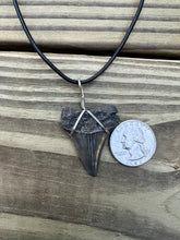 Load image into Gallery viewer, 1 1/2 Inch Authentic Fossil Mako Shark Necklace
