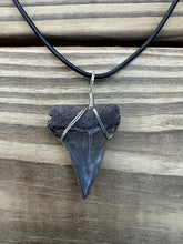 Load image into Gallery viewer, 1 1/2 Inch Authentic Fossil Mako Shark Necklace
