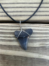 Load image into Gallery viewer, 1 3/8 Inch Fossilized Mako Shark Necklace
