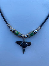 Load image into Gallery viewer, Shark Tooth Necklace Lizard Femo Beads
