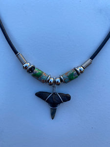 Shark Tooth Necklace Lizard Femo Beads