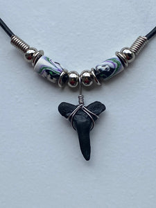 Shark Tooth Necklace Panda Femo Beads